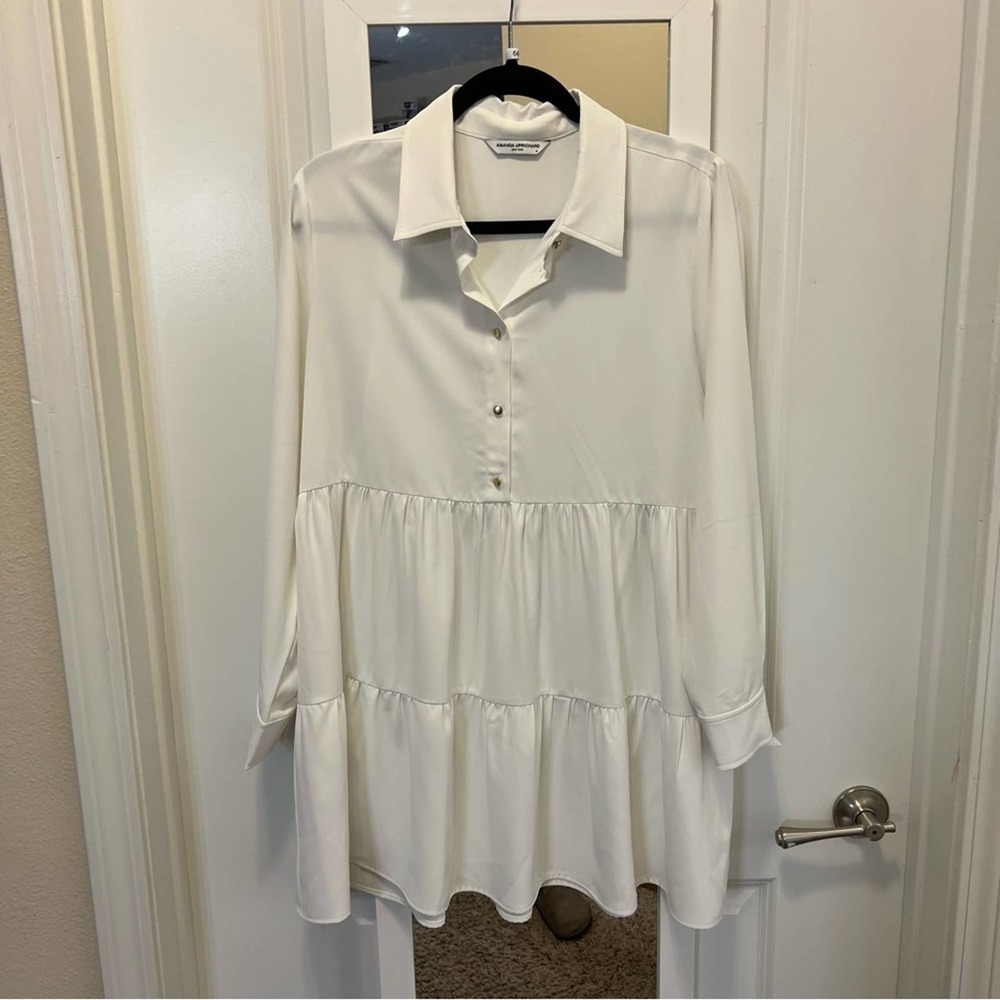 648 Amanda Uprichard Long Sleeve Pierre Dress